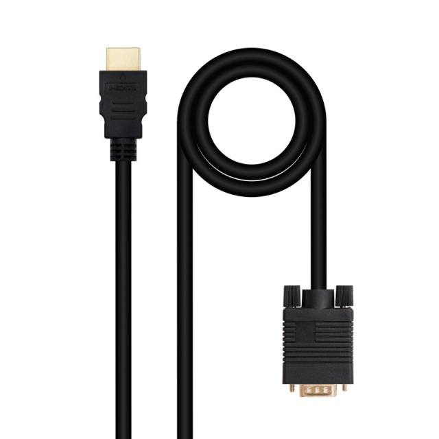 Nanocable - Cable Conversor HDMI a VGA, 1.8 m, Negro