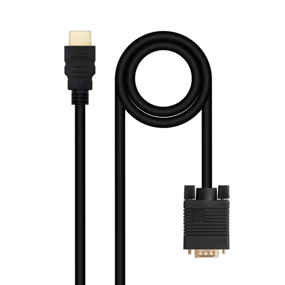 Nanocable - Cable Conversor HDMI a VGA, 1.8 m, Negro