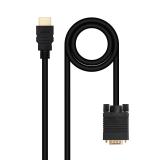 Nanocable - Cable Conversor HDMI a VGA, 1.8 m, Negro