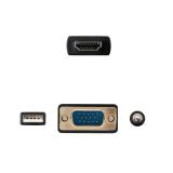 Nanocable - Cable Conversor HDMI a VGA+Audio+USB, 1.8 m, Negro