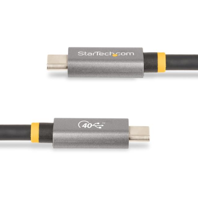 StarTech.com - Cable USB4 de 1m - Cable USB-C Certificado USB-IF 40Gbps - Cable USB Tipo C - Power Delivery PD de 100W 5A - Modo