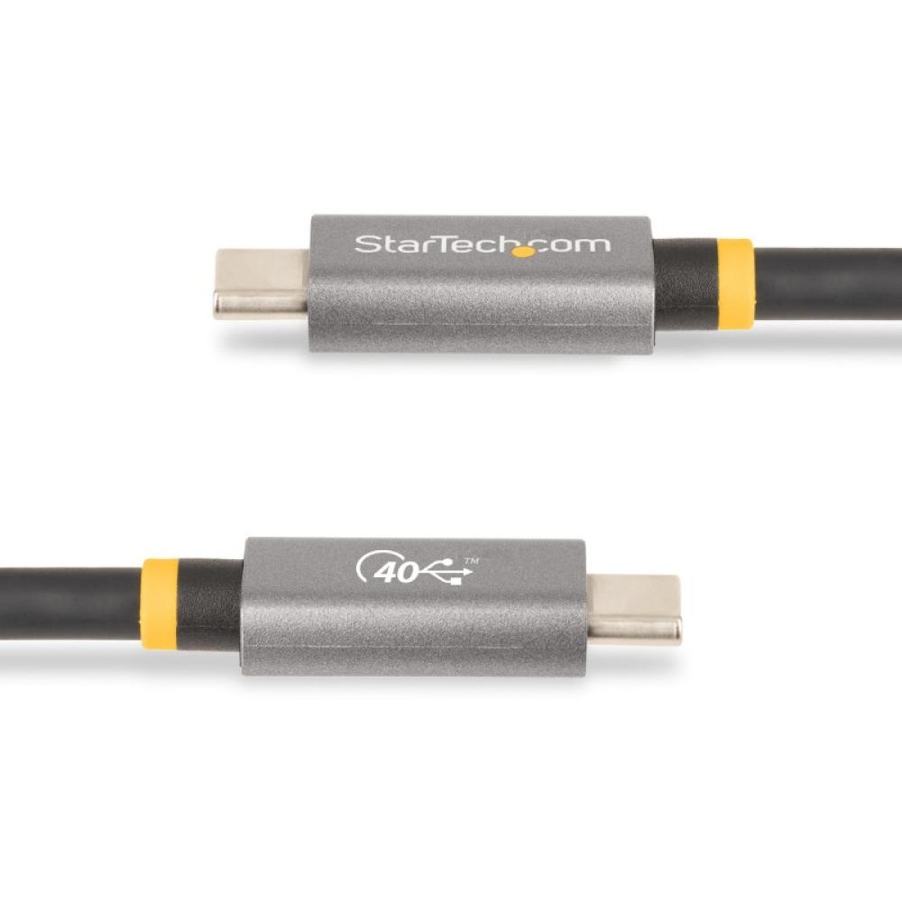 StarTech.com - Cable USB4 de 1m - Cable USB-C Certificado USB-IF 40Gbps - Cable USB Tipo C - Power Delivery PD de 100W 5A - Modo
