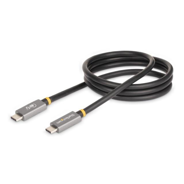StarTech.com - Cable USB4 de 1m - Cable USB-C Certificado USB-IF 40Gbps - Cable USB Tipo C - Power Delivery PD de 100W 5A - Modo
