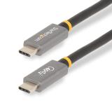 StarTech.com - Cable USB4 de 1m - Cable USB-C Certificado USB-IF 40Gbps - Cable USB Tipo C - Power Delivery PD de 100W 5A - Modo