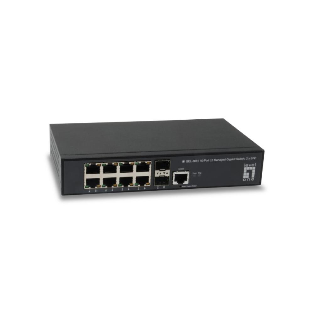 LevelOne - GEL-1061 switch Gestionado L2 Gigabit Ethernet (10/100/1000) Negro