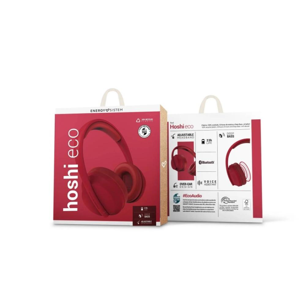 Energy Sistem - Hoshi Eco Auriculares Inalámbrico Diadema Llamadas/Música USB Tipo C Bluetooth Rojo