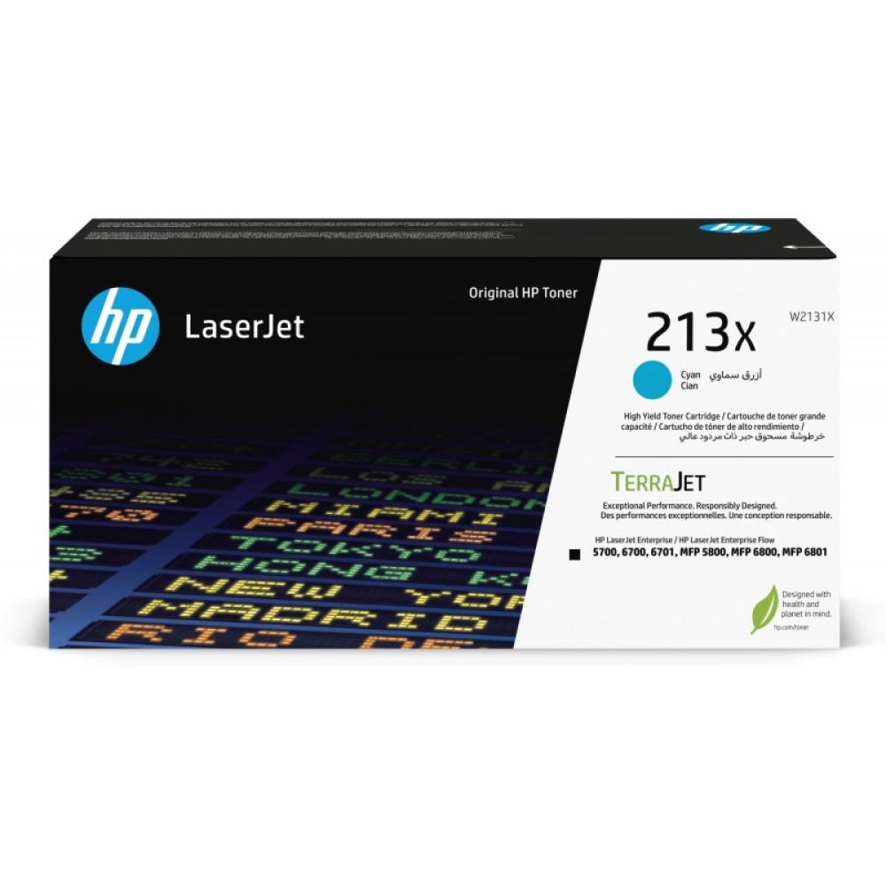 HP - Cartucho de tóner Original LaserJet 213X de alto rendimiento cian