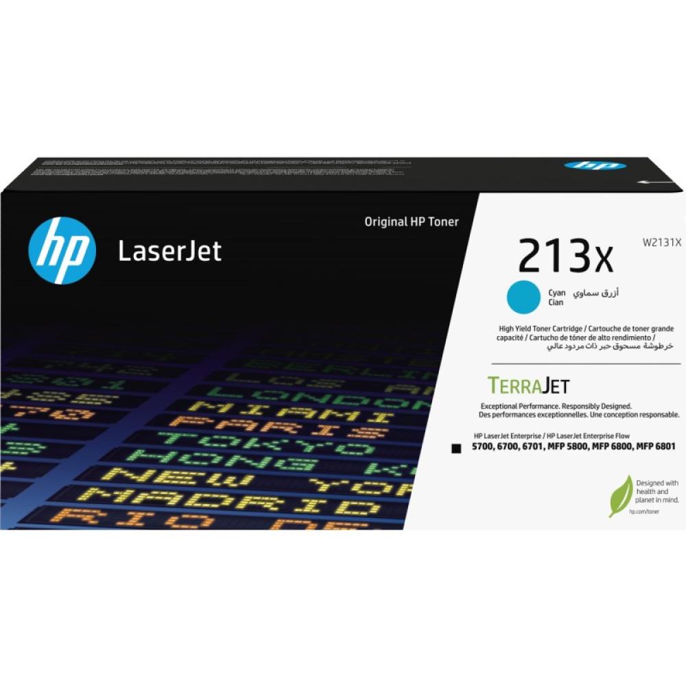 HP - Cartucho de tóner Original LaserJet 213X de alto rendimiento cian