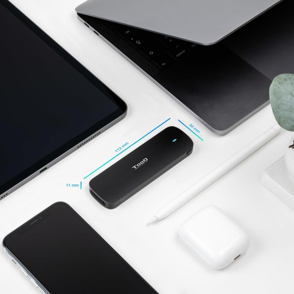 TooQ - Caja Externa para SSD M.2 NVMe, Negro