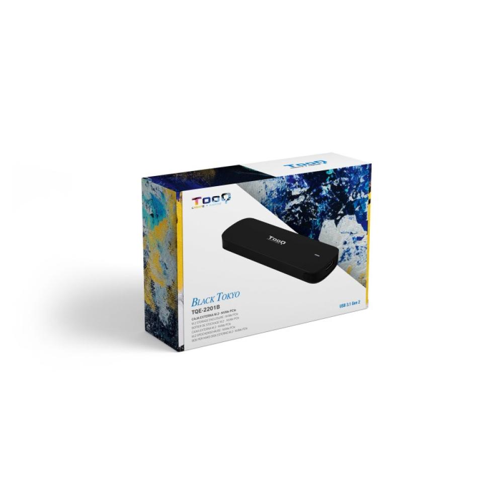 TooQ - Caja Externa para SSD M.2 NVMe, Negro