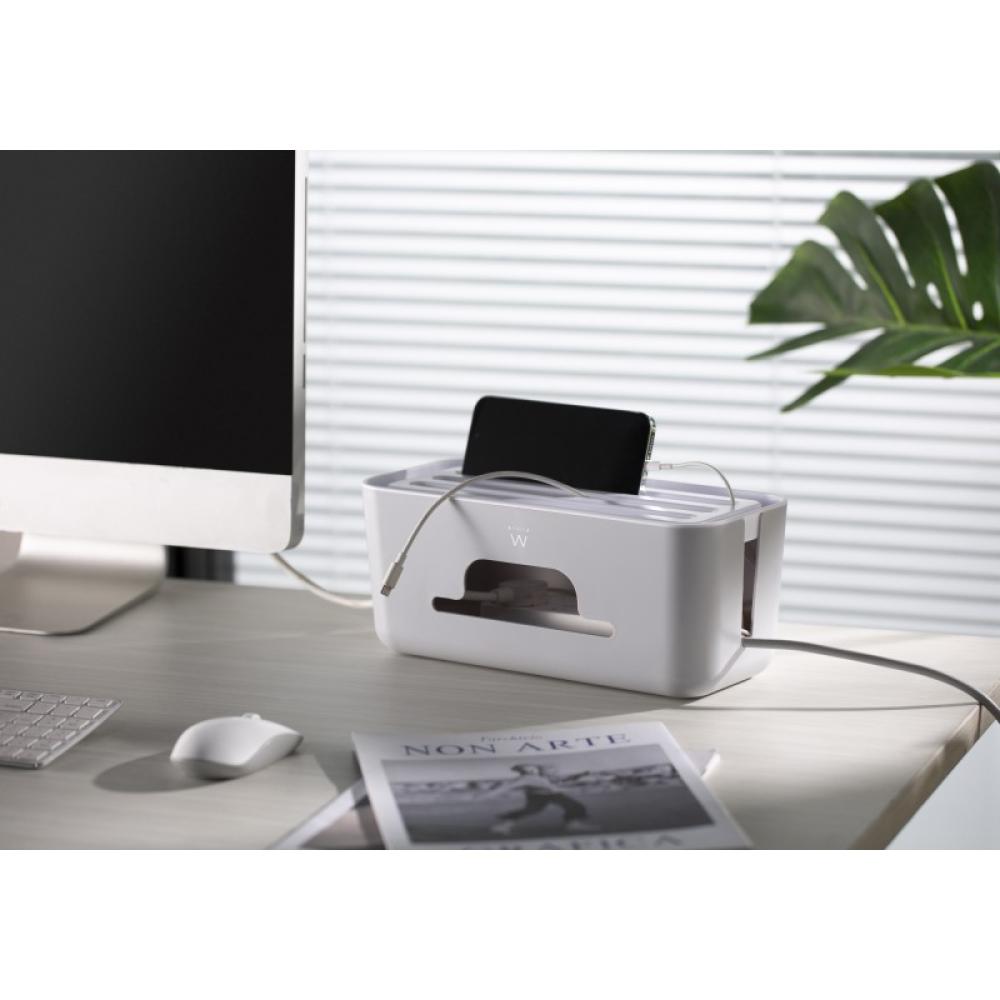 Ewent - EW1569 organizador de cables Universal Caja de cables Blanco 1 pieza(s)