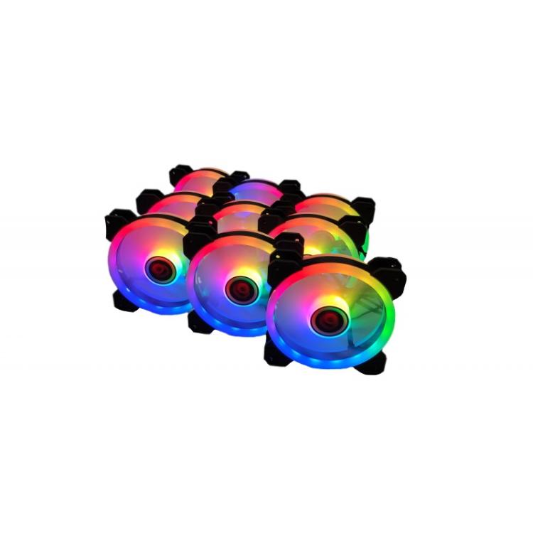 TALIUS - TAL-PACK09-BLK sistema de refrigeración para ordenador Carcasa del ordenador Refrigerador de aire 12 cm Negro 9 pieza(s