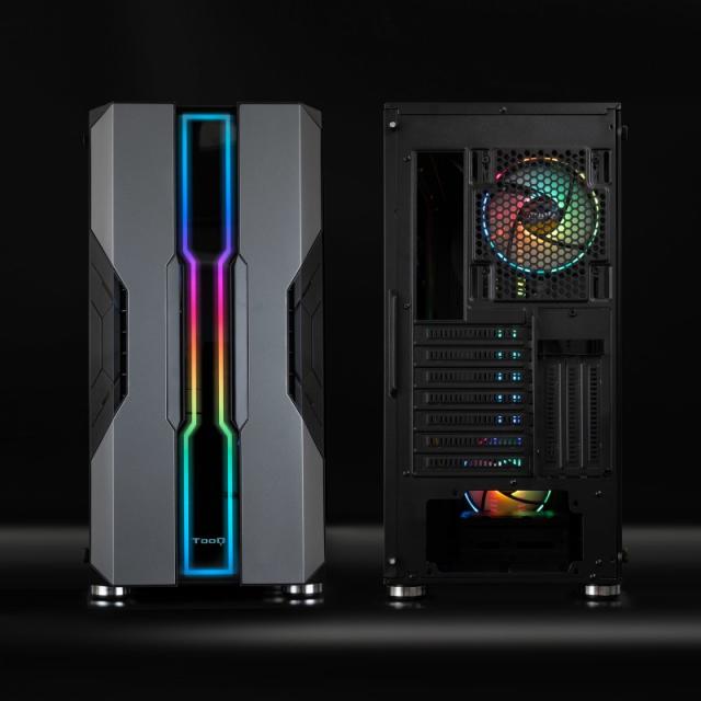 TooQ - Caja Semitorre Gaming TQGCC103-B “NIGHTCITY” Negra