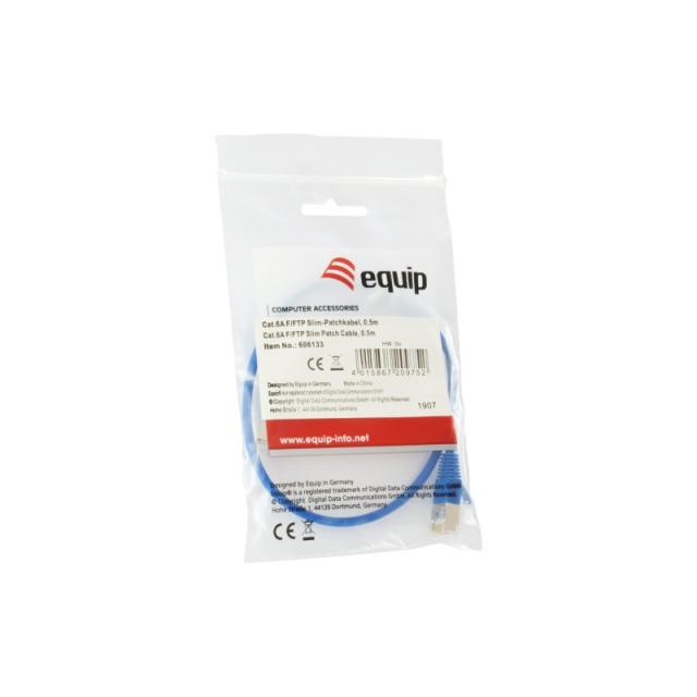 Equip - 606133 cable de red Azul 0,5 m Cat6a F/FTP (FFTP)