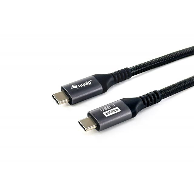Equip - 128382 Cable USB4 Gen 2x2 C a C, M/M, 2,0 m, PD 100 W, 4K/60 Hz, 20 Gbps, negro