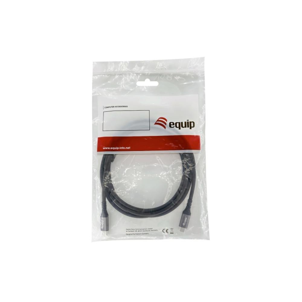 Equip - 128382 Cable USB4 Gen 2x2 C a C, M/M, 2,0 m, PD 100 W, 4K/60 Hz, 20 Gbps, negro