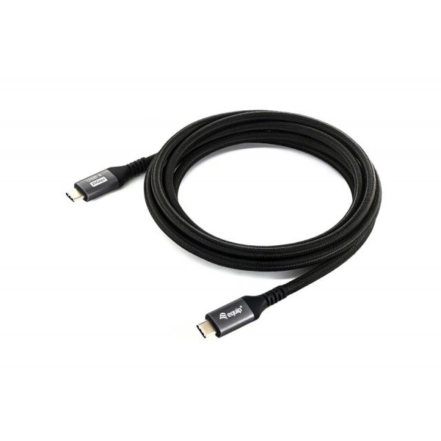 Equip - 128382 Cable USB4 Gen 2x2 C a C, M/M, 2,0 m, PD 100 W, 4K/60 Hz, 20 Gbps, negro