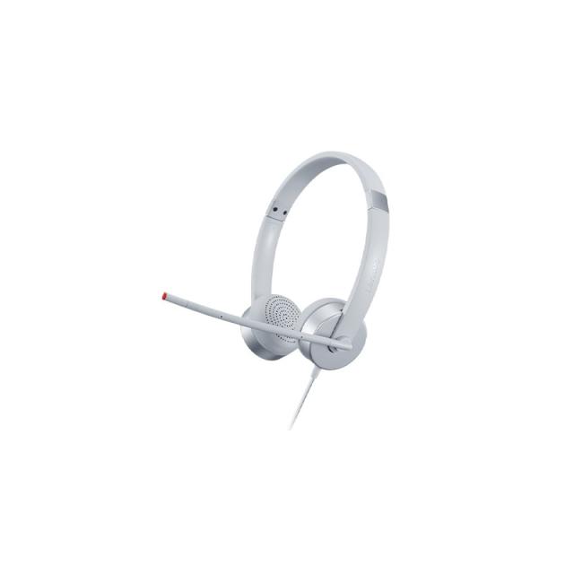 Lenovo - 100 Stereo Analogue Headset Auriculares Oficina/Centro de llamadas Plata