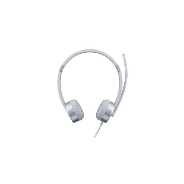 Lenovo - 100 Stereo Analogue Headset Auriculares Oficina/Centro de llamadas Plata