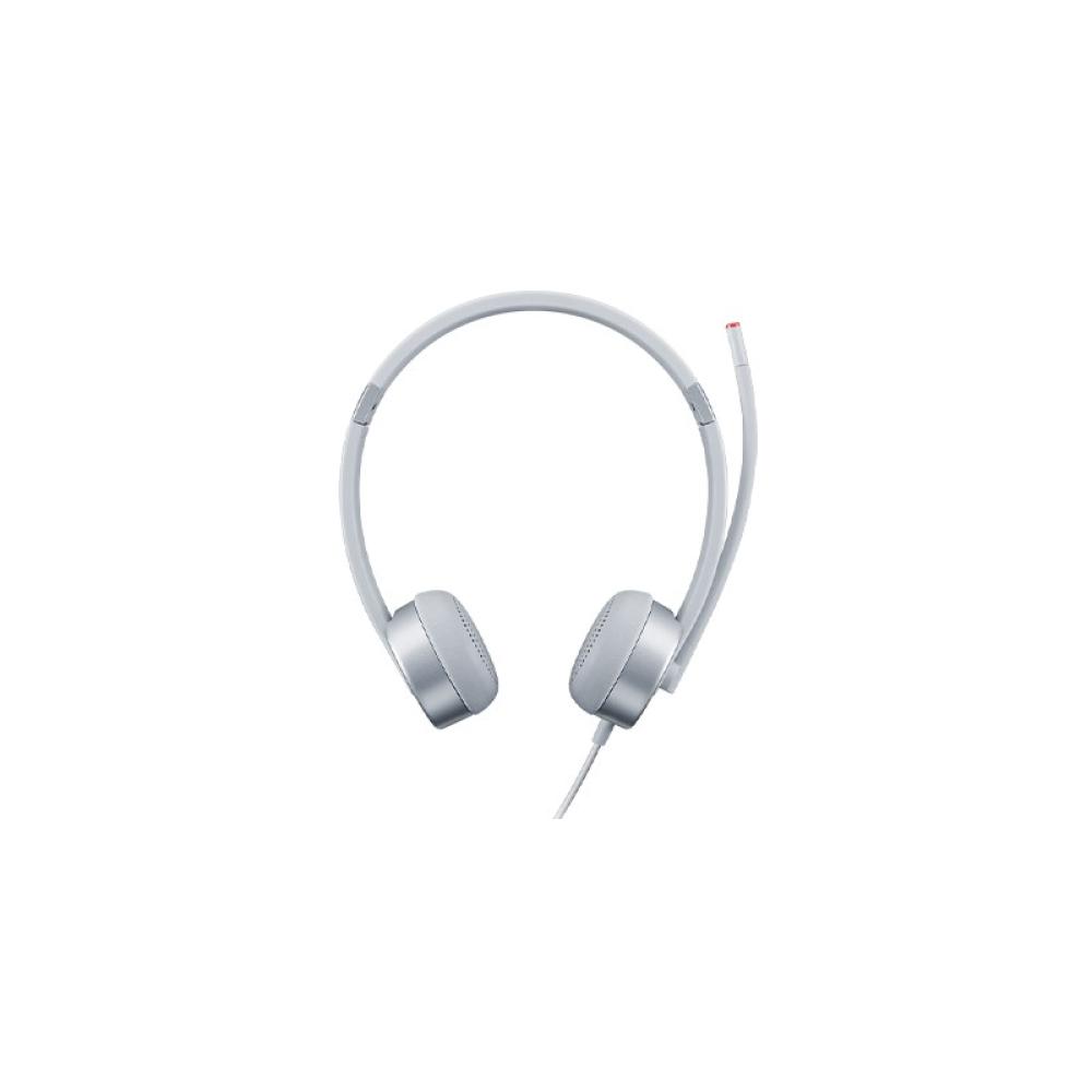 Lenovo - 100 Stereo Analogue Headset Auriculares Oficina/Centro de llamadas Plata