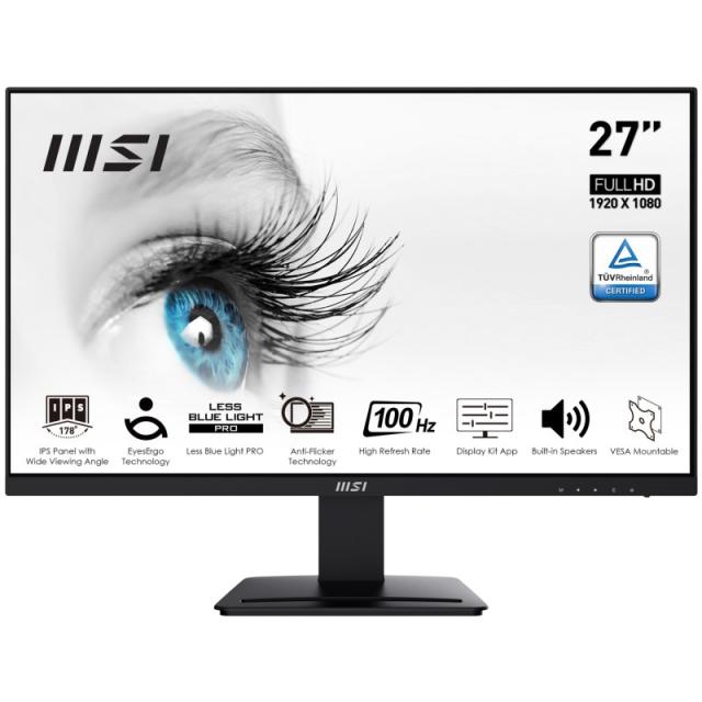 MSI - Pro MP273A pantalla para PC 68,6 cm (27") 1920 x 1080 Pixeles Full HD LED Negro