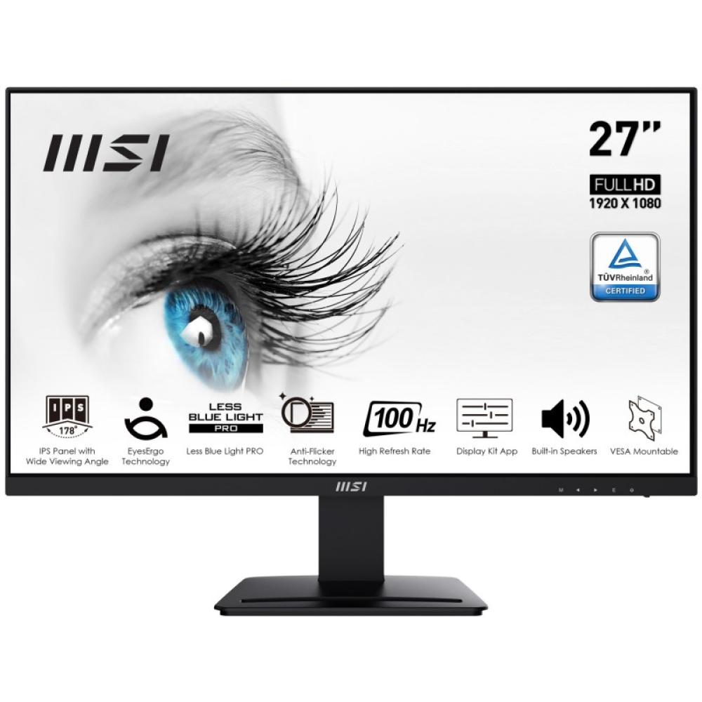 MSI - Pro MP273A pantalla para PC 68,6 cm (27") 1920 x 1080 Pixeles Full HD LED Negro