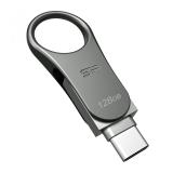 Silicon Power - Mobile C80 unidad flash USB 128 GB USB Type-A / USB Type-C 3.2 Gen 1 (3.1 Gen 1) Titanio