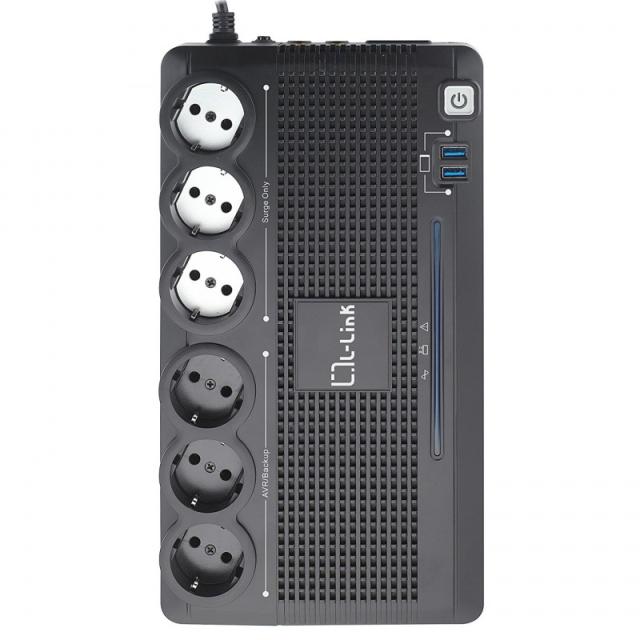 L-Link - LL-700-G6 sistema de alimentación ininterrumpida (UPS) Línea interactiva 0,7 kVA 360 W 6 salidas AC