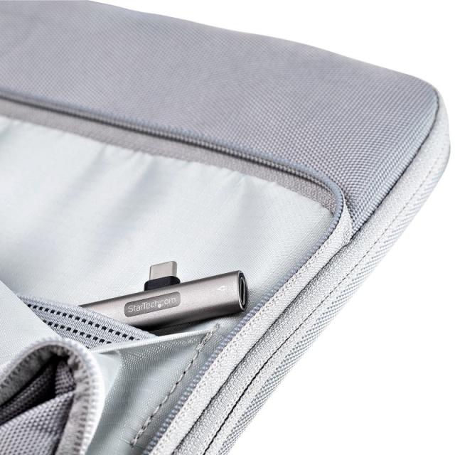 StarTech.com - Adaptador de Audio y Carga USB-C - Adaptador de Audio USB Tipo C con USB-C para Auriculares con Micrófono y Pass