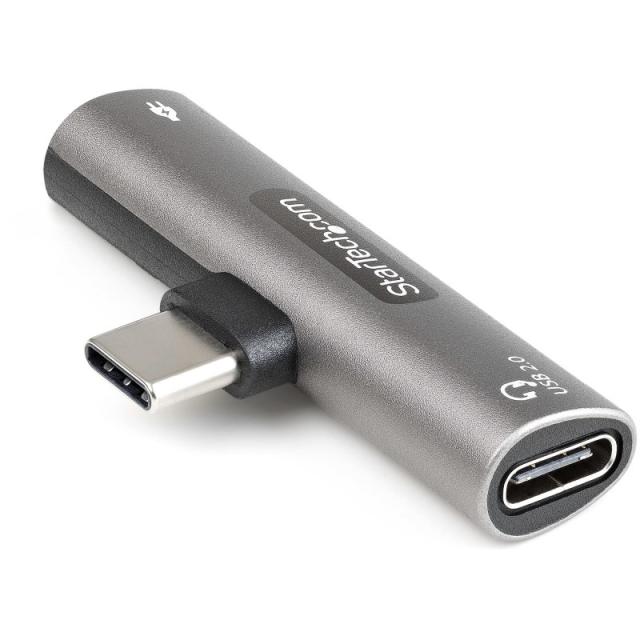 StarTech.com - Adaptador de Audio y Carga USB-C - Adaptador de Audio USB Tipo C con USB-C para Auriculares con Micrófono y Pass