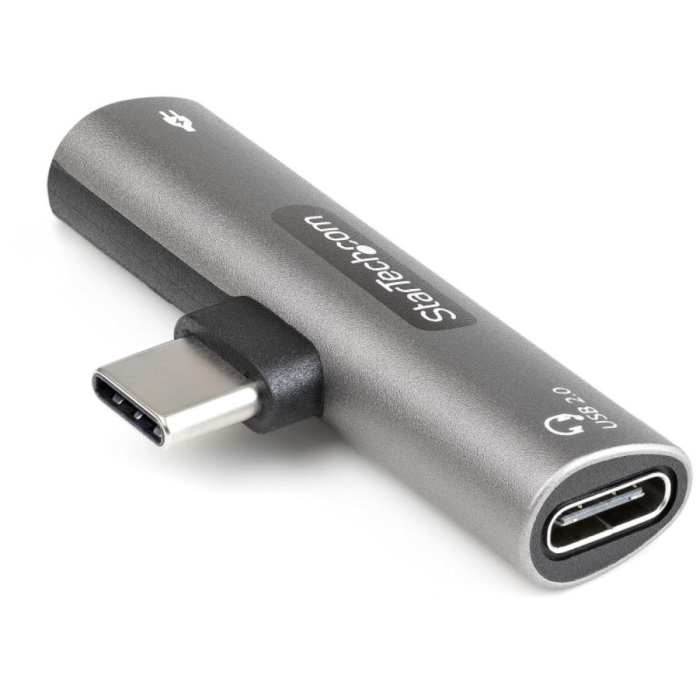 StarTech.com - Adaptador de Audio y Carga USB-C - Adaptador de Audio USB Tipo C con USB-C para Auriculares con Micrófono y Pass