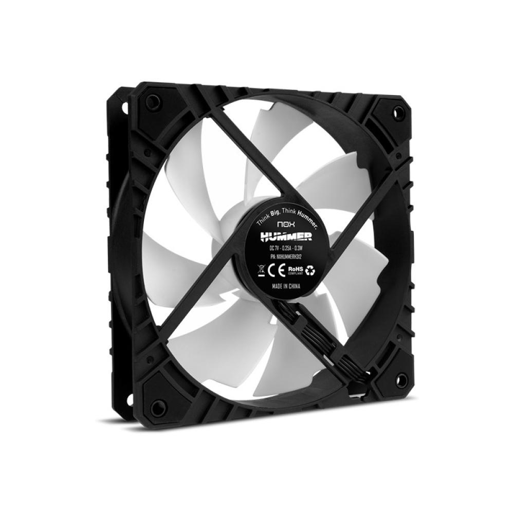 NOX - Hummer H-FAN PRO Carcasa del ordenador Ventilador 12 cm Negro, Blanco