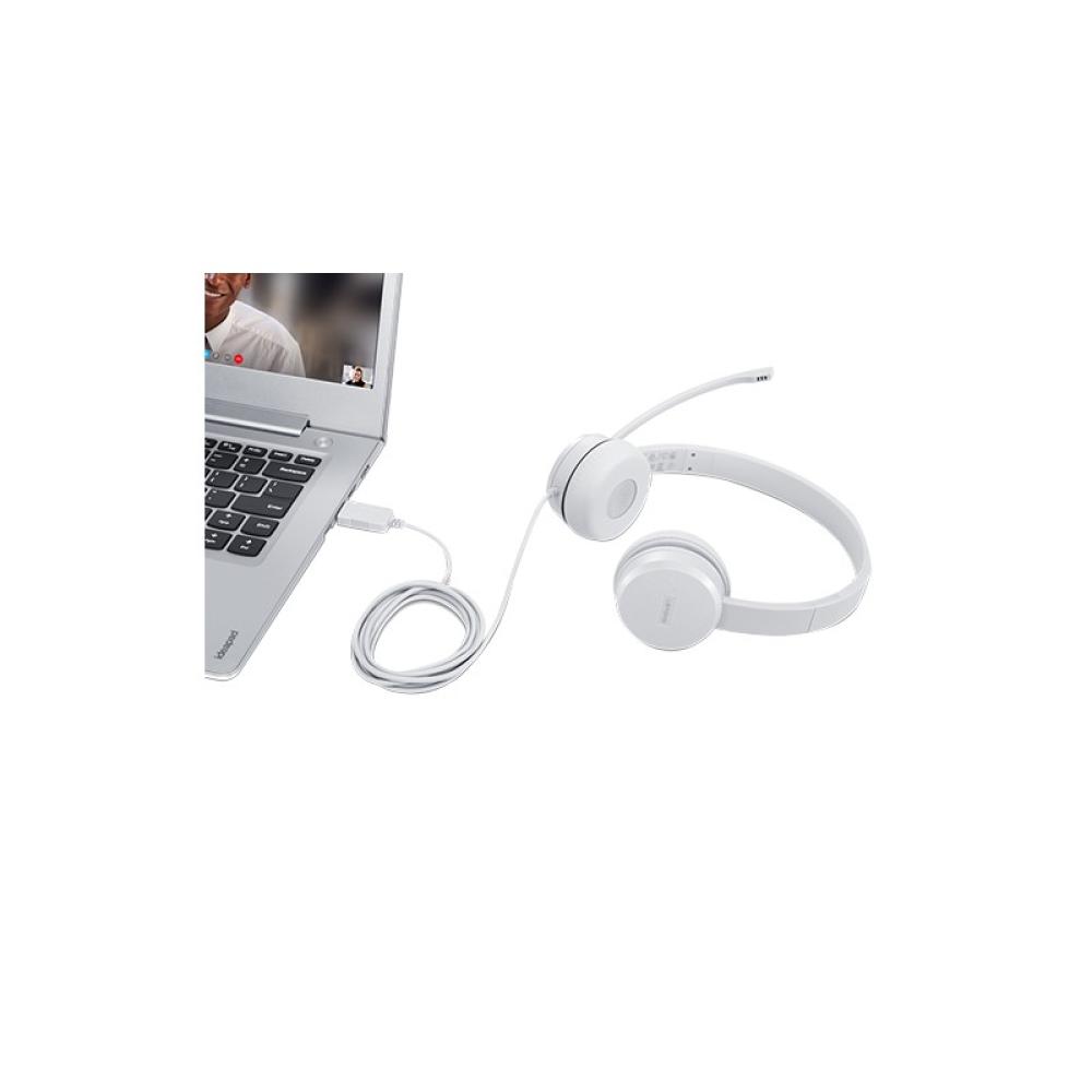 Lenovo - GXD1E71385 auricular y casco Auriculares Alámbrico Muñeca Llamadas/Música USB tipo A Gris