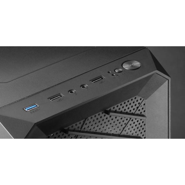 Mars Gaming - MC-2000, Caja Semitorre ATX, Ventana Lateral Completa, Diseño Frontal Mesh, 1x Ventilador Ultra-silencioso FDB 120