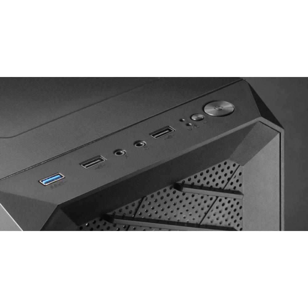 Mars Gaming - MC-2000, Caja Semitorre ATX, Ventana Lateral Completa, Diseño Frontal Mesh, 1x Ventilador Ultra-silencioso FDB 120