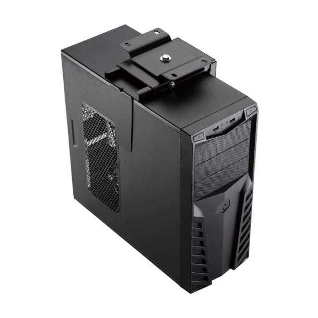 AISENS - Soporte Giratorio y Altura Personalizable para CPU por Debajo de Escritorio con Mango de Bloqueo Fácil