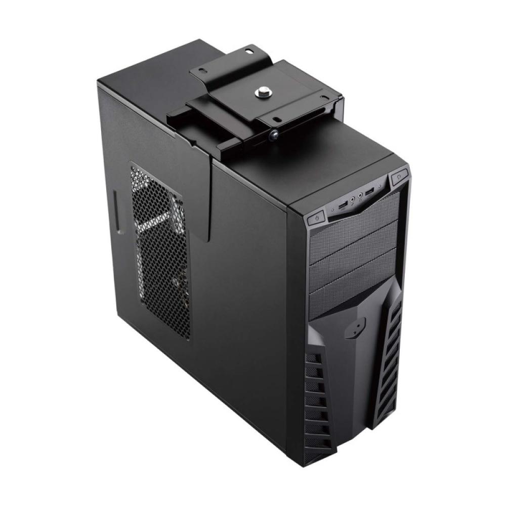 AISENS - Soporte Giratorio y Altura Personalizable para CPU por Debajo de Escritorio con Mango de Bloqueo Fácil