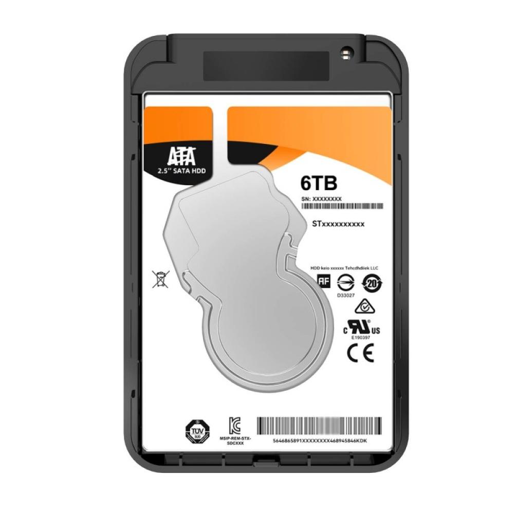 AISENS - Caja Externa 2,5? 9.5mm SATA a USB3.0/USB3.1 Gen1, Negra