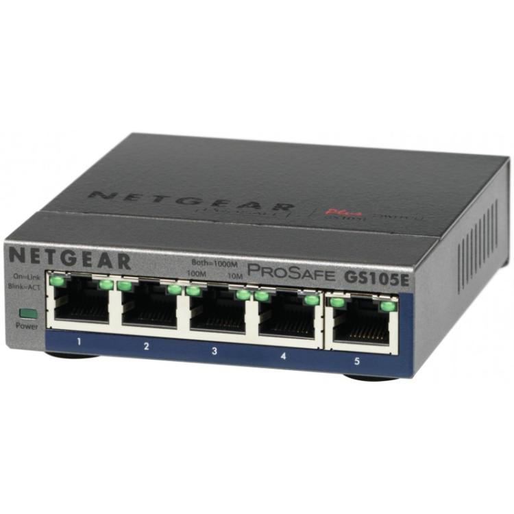 NETGEAR - GS105E-200PES switch Gestionado L2/L3 Gigabit Ethernet (10/100/1000) Gris