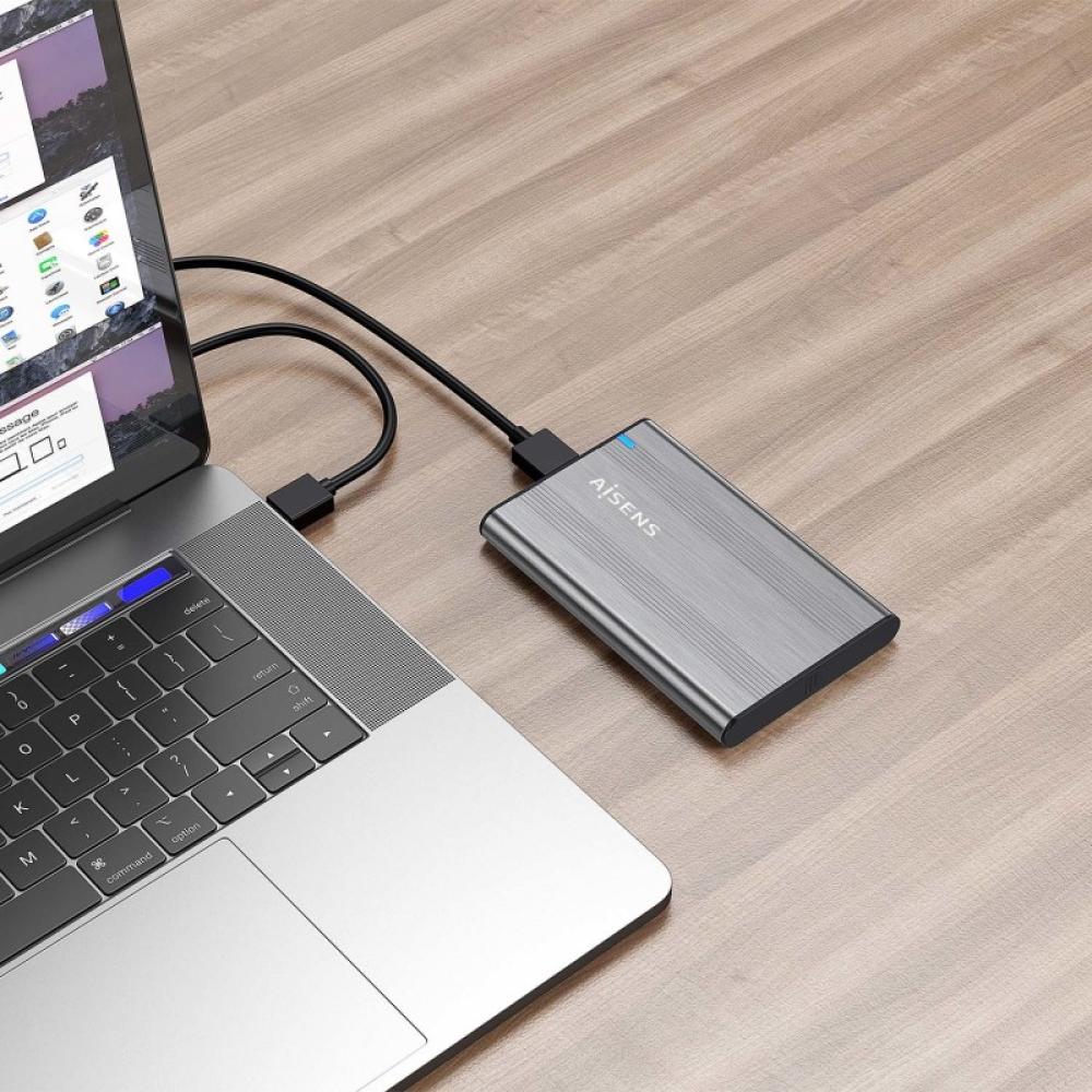 AISENS - Caja Externa 2,5? 9.5mm SATA a USB 3.0/USB3.1 Gen1, Gris