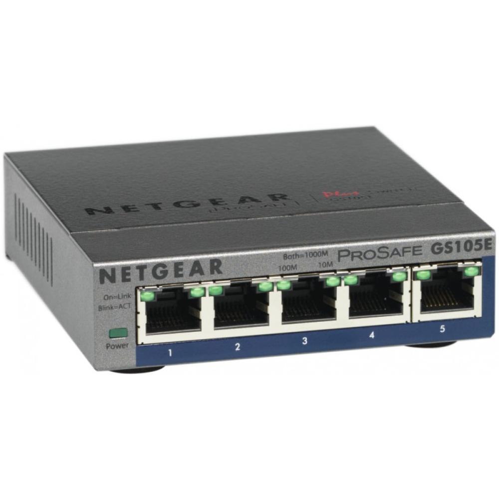 NETGEAR - GS105E-200PES switch Gestionado L2/L3 Gigabit Ethernet (10/100/1000) Gris