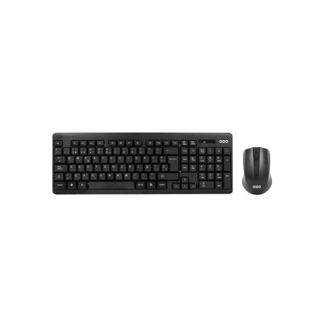 OQO - OQO-TR002-W teclado Ratón incluido Universal RF inalámbrico QWERTY Español Negro