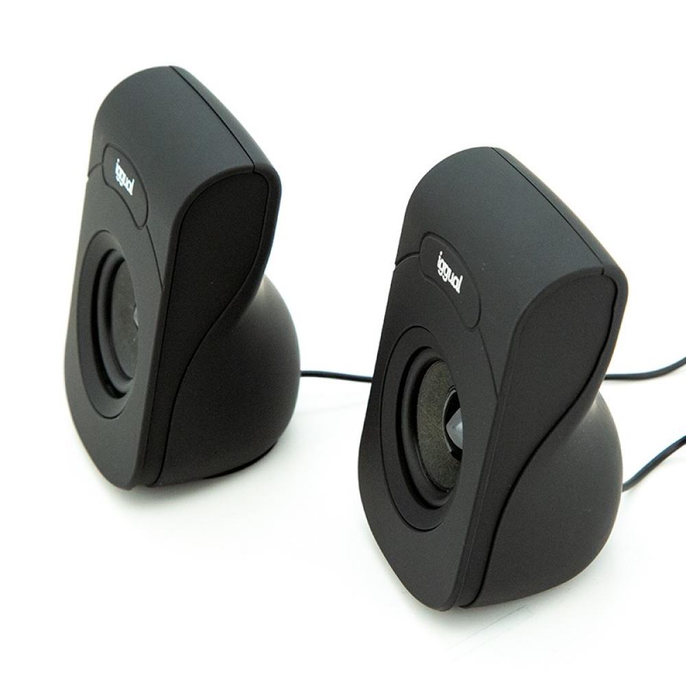 iggual - Altavoces 2.0 6W mini-jack + USB