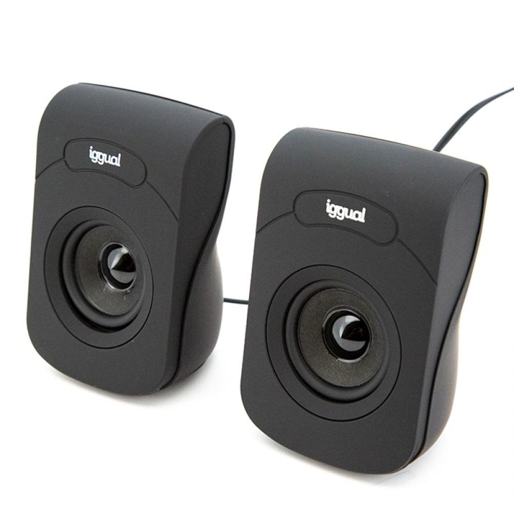 iggual - Altavoces 2.0 6W mini-jack + USB