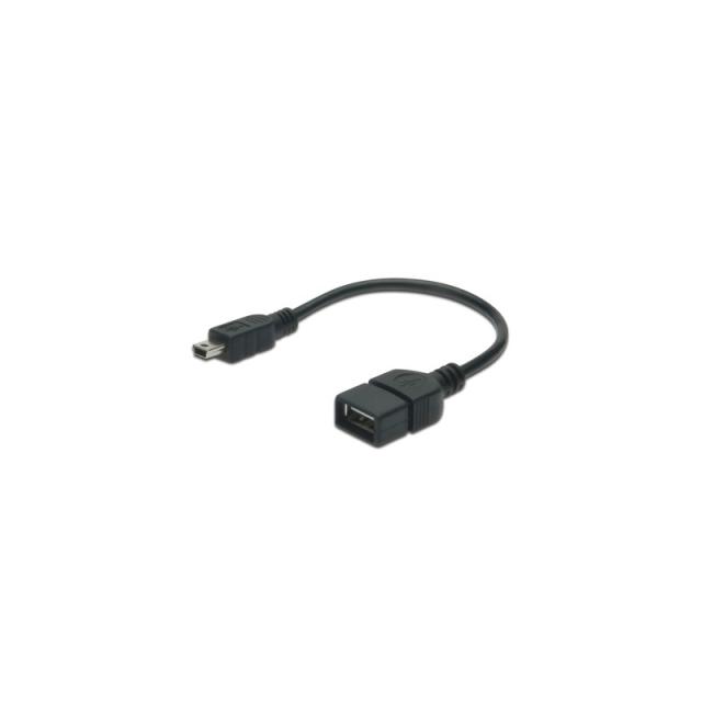 Digitus - Adaptador/conversor USB mini-B - USB-A, OTG, 0,2 m