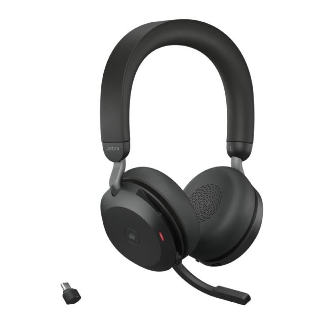 Jabra - Evolve2 75 Auriculares Inalámbrico y alámbrico Diadema Llamadas/Música USB Tipo C Bluetooth Base de carga Negro
