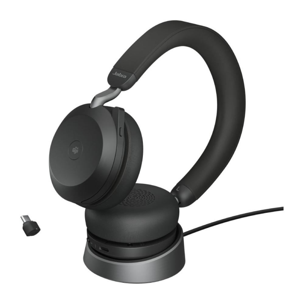 Jabra - Evolve2 75 Auriculares Inalámbrico y alámbrico Diadema Llamadas/Música USB Tipo C Bluetooth Base de carga Negro