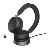Jabra - Evolve2 75 Auriculares Inalámbrico y alámbrico Diadema Llamadas/Música USB Tipo C Bluetooth Base de carga Negro