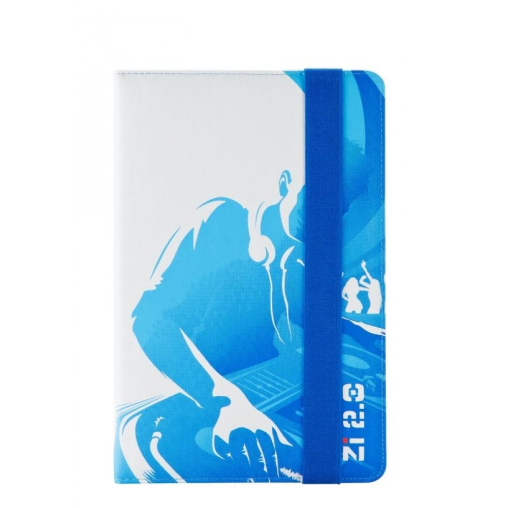 Ziron - ZR112 funda para tablet 20,3 cm (8") Folio Azul, Blanco