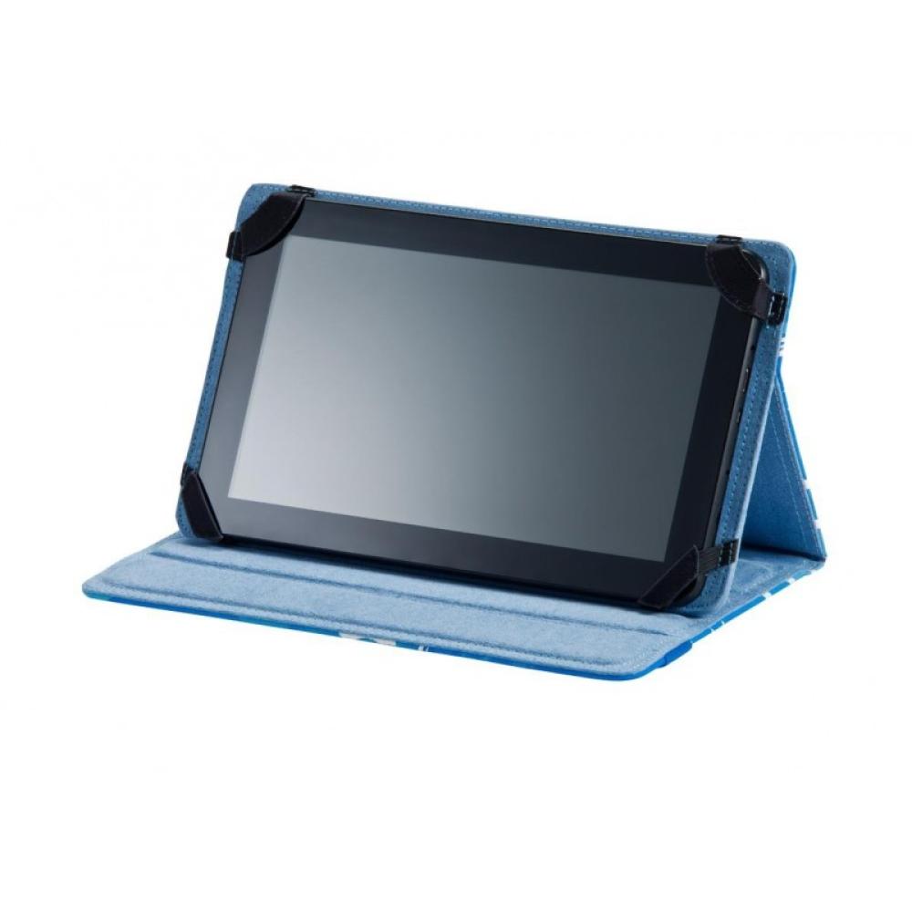 Ziron - ZR112 funda para tablet 20,3 cm (8") Folio Azul, Blanco